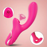 Free Shipping 2 in 1 Dildo Vibrator for G-Spot And Clitoris, Silicone Tongue Licking And Sucking Vibrator, Licking Sex Toy Clitoral Stimulator with 10 Tongue Licking Modes 10 Vibration Modes Sex Toy