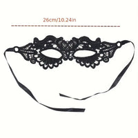 Free Shipping 1pc Black Eye Mask For Dancing, Lace Masks, Halloween Props, Half Face Masquerade Performance Fox Masks, Princess Eye Masks