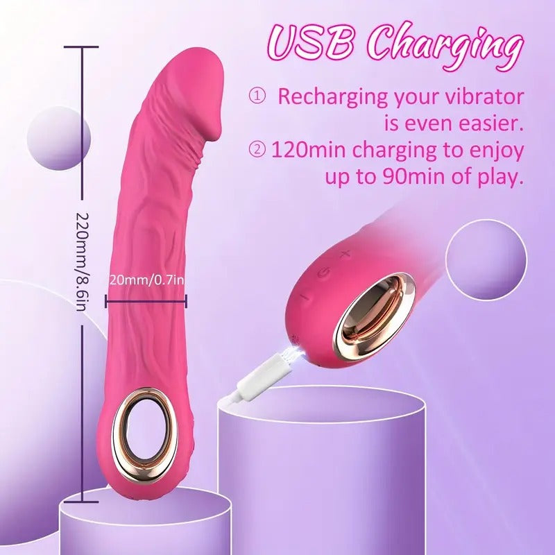 Free Shipping Realistic Vibrator Dildo For Women, Sex Toys Clitoris G Spot Anal Stimulator With 10 Powerful Vibration Mode, Anal Butt Plug Massager, Adult Toys