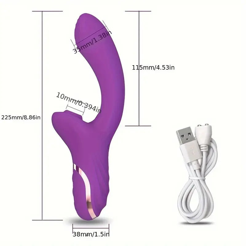 Free Shipping Rabbit Sucking Vibrator for Clitoral G Spot Stimulation, Adult Sex Toys for Women Couple, Vibrating Finger Massager with 10 Suction and 10 Vibration Modes