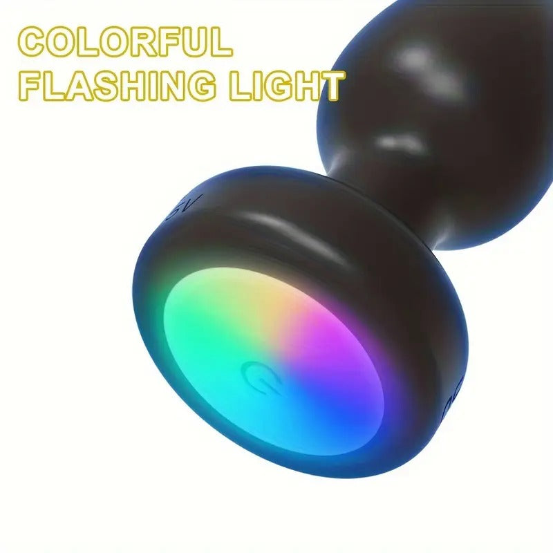 Free Shipping ALWUP App-Controlled Vibrating Anal Plug with Colorful Flashing Base - 9 Vibration Modes, Prostate Massager for Couples & Solo Play, Silicone, Rechargeable Battery