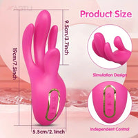 Free Shipping Rechargeable Multi-Motor Vibration Wireless Finger Massager for Women, ALWUP Simulated Finger Stimulator Adult Intimate Sex Toy