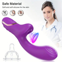 Free Shipping Rabbit Sucking Vibrator for Clitoral G Spot Stimulation, Adult Sex Toys for Women Couple, Vibrating Finger Massager with 10 Suction and 10 Vibration Modes