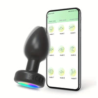 Free Shipping ALWUP App-Controlled Vibrating Anal Plug with Colorful Flashing Base - 9 Vibration Modes, Prostate Massager for Couples & Solo Play, Silicone, Rechargeable Battery