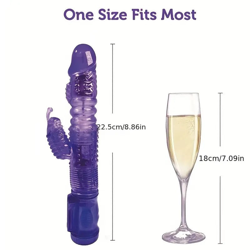 Free Shipping 12 Speeds Dual Head Rabbit Vibrator - Dildo G Spot Massager Clitoris Stimulator for Men Women Couple Sex Toy