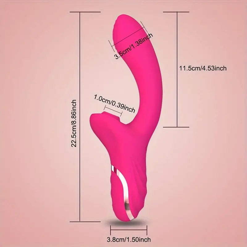 Free Shipping 2 in 1 Dildo Vibrator for G-Spot And Clitoris, Silicone Tongue Licking And Sucking Vibrator, Licking Sex Toy Clitoral Stimulator with 10 Tongue Licking Modes 10 Vibration Modes Sex Toy