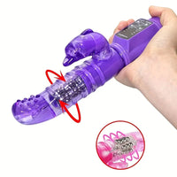 Free Shipping 12 Speeds Dual Head Rabbit Vibrator - Dildo G Spot Massager Clitoris Stimulator for Men Women Couple Sex Toy