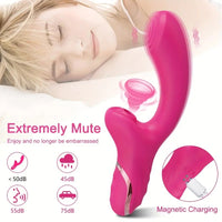 Free Shipping 2 in 1 Dildo Vibrator for G-Spot And Clitoris, Silicone Tongue Licking And Sucking Vibrator, Licking Sex Toy Clitoral Stimulator with 10 Tongue Licking Modes 10 Vibration Modes Sex Toy