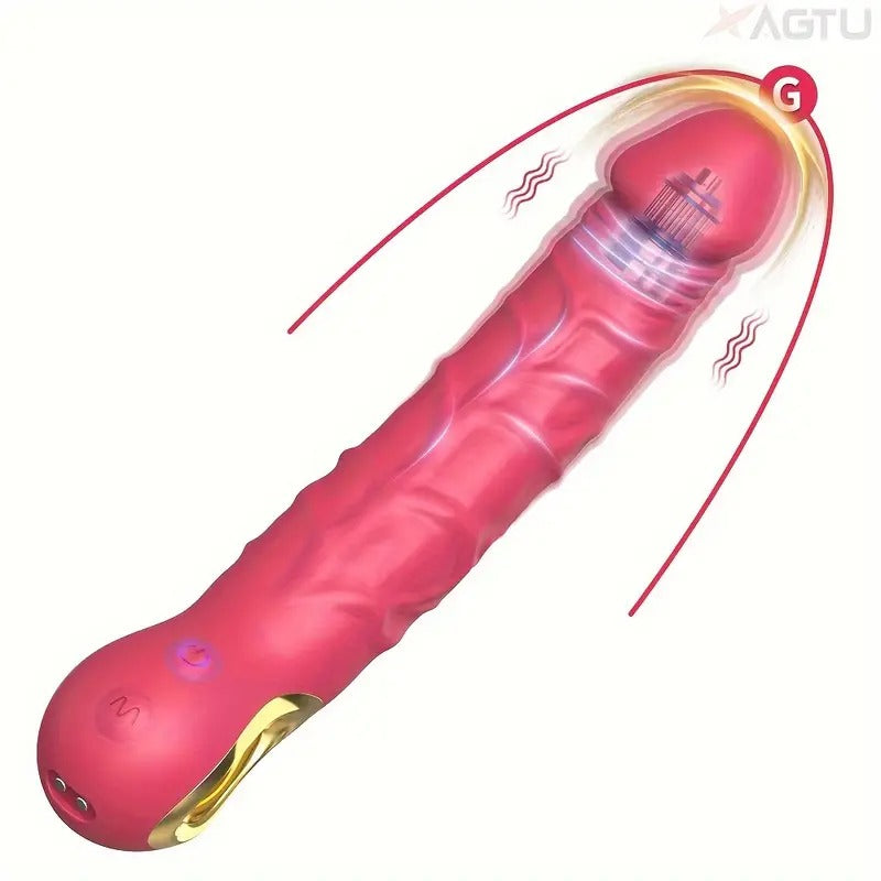 Free Shipping ALWUP 10-Speed Wireless Vibration Penile Massager - Non-Latex, Waterproof 10 Mode Adult Telescopic Vibration Sex Toys For Women Couples