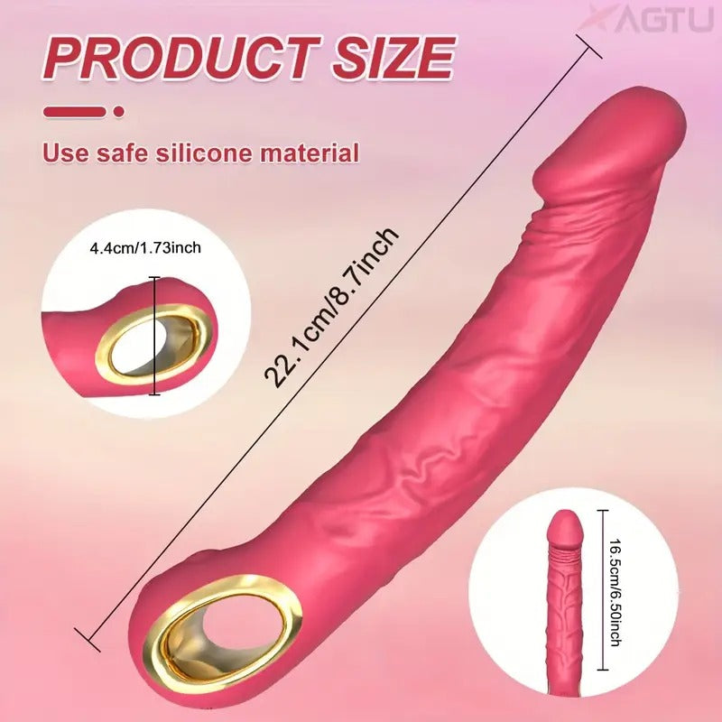 Free Shipping ALWUP 10-Speed Wireless Vibration Penile Massager - Non-Latex, Waterproof 10 Mode Adult Telescopic Vibration Sex Toys For Women Couples