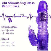 Free Shipping 12 Speeds Dual Head Rabbit Vibrator - Dildo G Spot Massager Clitoris Stimulator for Men Women Couple Sex Toy