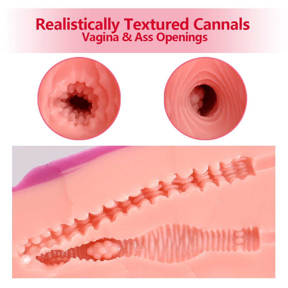 Free Shipping Sex Toy Male Masturbator, Adult Sex Toys with 3D Realistic Textured, Pocket Pussy And Tight Anus Sex Stroker, Sex Doll Adult Sex Toy for Men, Men's Pocket Pussy Blowjob Stroker Anal Play