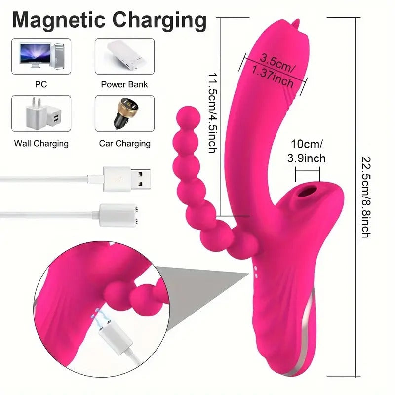 Free Shipping 3-in-1 ALWUP G-Spot Vibrator - 20 Vibration Modes, Rechargeable Battery, Latex-Free Adult Sex Toy for Women and Couples