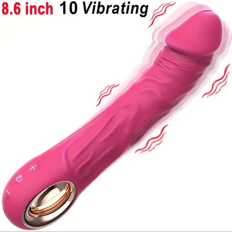 Free Shipping Realistic Vibrator Dildo For Women, Sex Toys Clitoris G Spot Anal Stimulator With 10 Powerful Vibration Mode, Anal Butt Plug Massager, Adult Toys