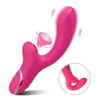 Free Shipping 2 in 1 Dildo Vibrator for G-Spot And Clitoris, Silicone Tongue Licking And Sucking Vibrator, Licking Sex Toy Clitoral Stimulator with 10 Tongue Licking Modes 10 Vibration Modes Sex Toy