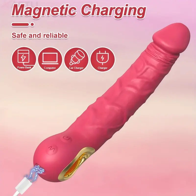 Free Shipping ALWUP 10-Speed Wireless Vibration Penile Massager - Non-Latex, Waterproof 10 Mode Adult Telescopic Vibration Sex Toys For Women Couples