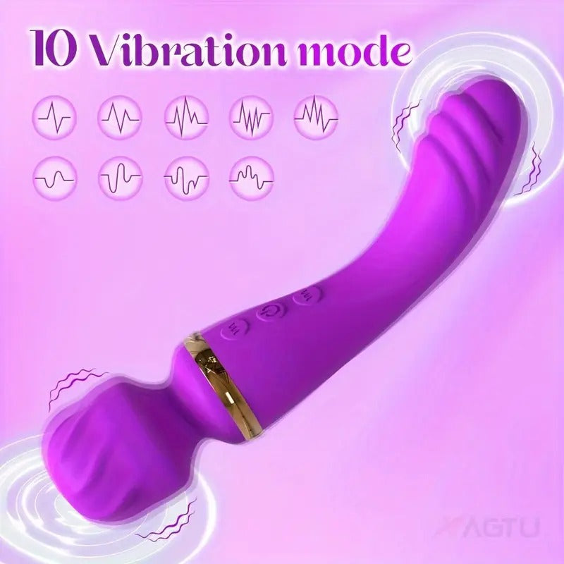 Free Shipping Rechargeable Dual Motor Clitoral & G-Spot Vibrator - 10 Vibration Modes, Ergonomic Design with Metallic Ring, Adult Toy for Women & Couples, Couples Intimate Device|Dual Motor Design|Head Design, Clit Vibration Toy