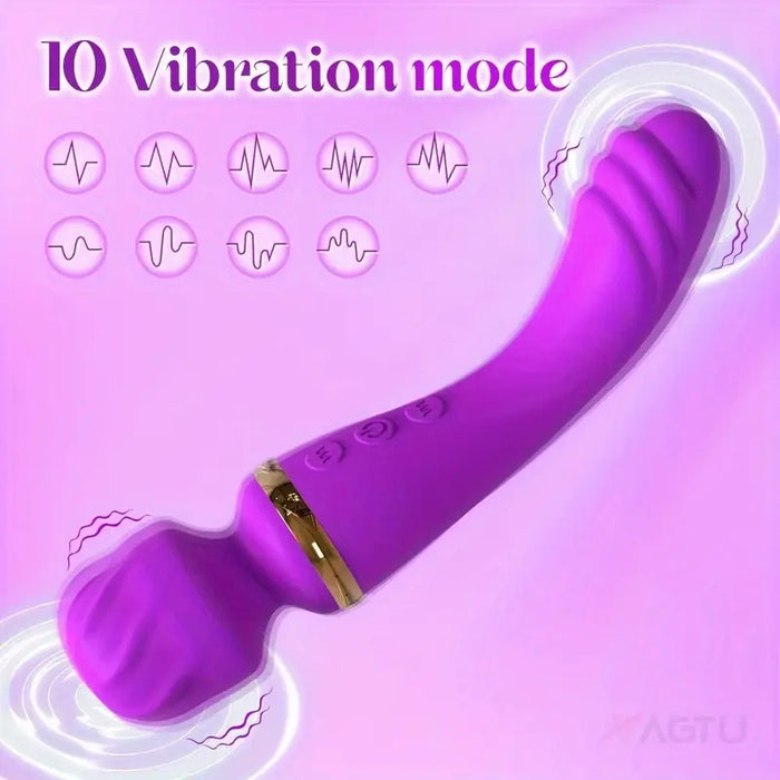 Free Shipping Rechargeable Dual Motor Clitoral & G-Spot Vibrator - 10 Vibration Modes, Ergonomic Design with Metallic Ring, Adult Toy for Women & Couples, Couples Intimate Device|Dual Motor Design|Head Design, Clit Vibration Toy