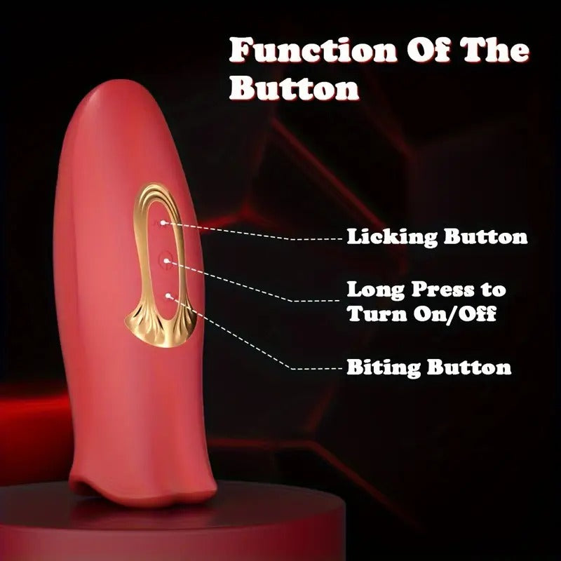 Free Shipping Realistic Mouth Tongue Vibration Toy: 5 Vibration Modes, 10 Tongue Licking Modes, Magnetic Charging, Waterproof, Non-Latex, Battery Powered, Adult Toy for Sexual Health