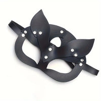 Free Shipping Punk Leather Cat-Ears Mask for Women: Adult Party Accessory, SM Kink Gear, 19.5cm/7.7inch