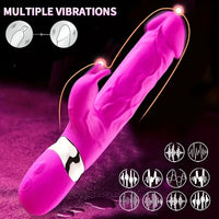 Free Shipping Silicone Rabbit Teeth Artificial Penis, Dual G-Spot Dildo Massager, Rechargeable Lithium Battery Powered, 300mAh, AV Vibrator for Female Masturbation, Adult Sex Toy