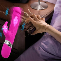 Free Shipping Silicone Rabbit Teeth Artificial Penis, Dual G-Spot Dildo Massager, Rechargeable Lithium Battery Powered, 300mAh, AV Vibrator for Female Masturbation, Adult Sex Toy