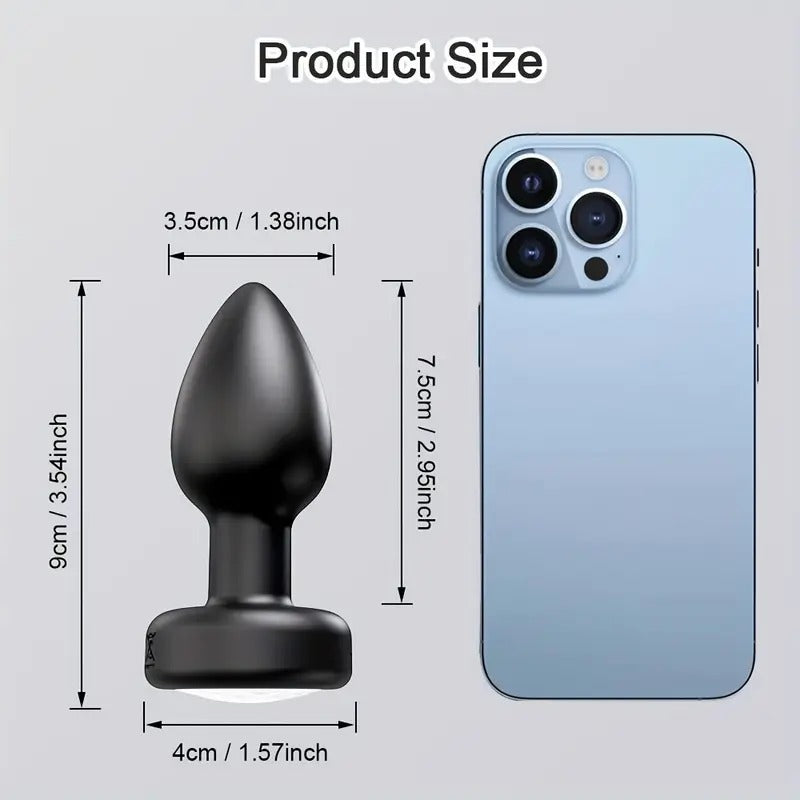 Free Shipping ALWUP App-Controlled Vibrating Anal Plug with Colorful Flashing Base - 9 Vibration Modes, Prostate Massager for Couples & Solo Play, Silicone, Rechargeable Battery