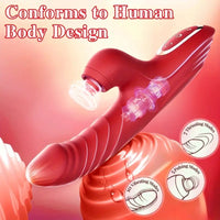 Free Shipping Triple Action Vaginal Massage Toy: Wireless, Non-Latex, 1200mAh Battery, USB Charging adult sex toy