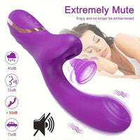 Free Shipping Rabbit Sucking Vibrator for Clitoral G Spot Stimulation, Adult Sex Toys for Women Couple, Vibrating Finger Massager with 10 Suction and 10 Vibration Modes