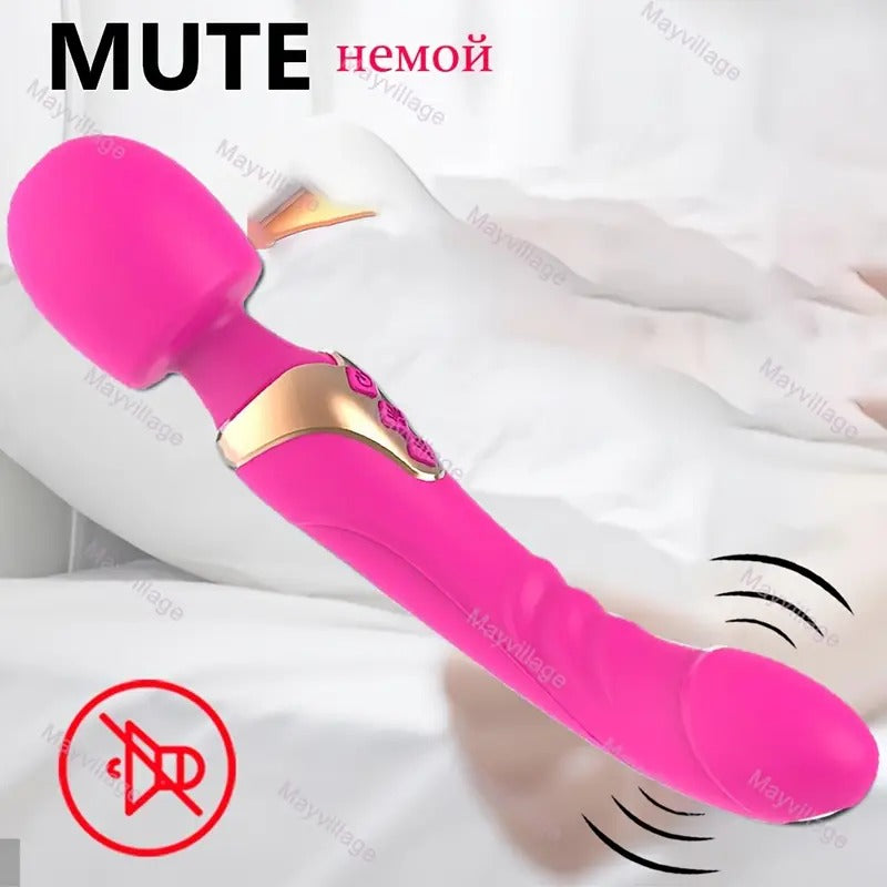 Free Shipping Clitoral Stimulator Anal Butt Plug Dildo G Spot Vibrator Wand with Double 10 Vibrating Modes, Couple Vibrators Sex Toys for Women, Silicone Clit Nipples Wand Massager G-Spot Anus Vagina Stimulators, Female Adult Sex Toy for Men Women Couples