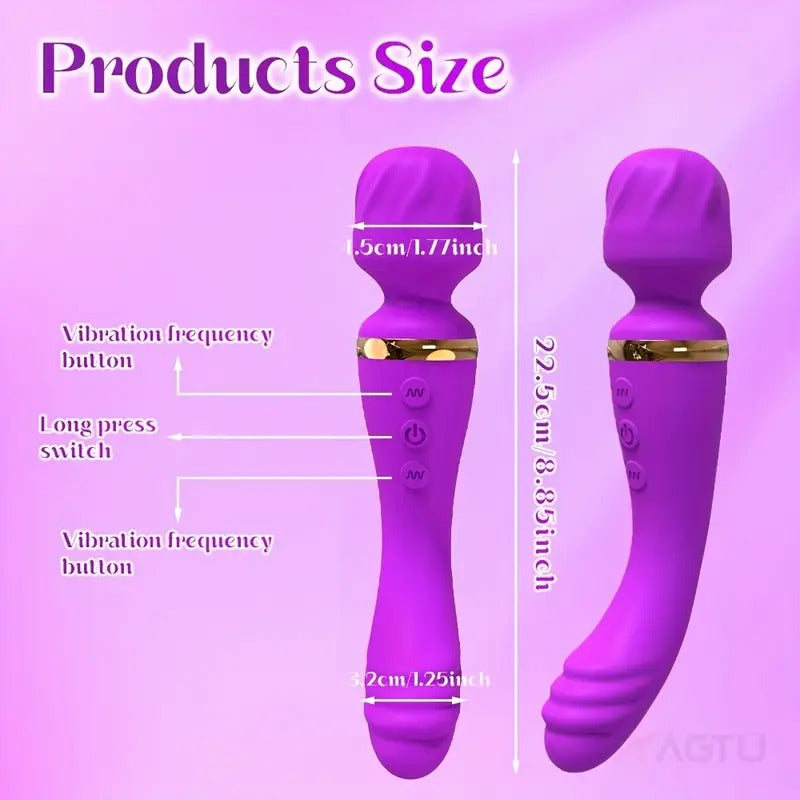 Free Shipping Rechargeable Dual Motor Clitoral & G-Spot Vibrator - 10 Vibration Modes, Ergonomic Design with Metallic Ring, Adult Toy for Women & Couples, Couples Intimate Device|Dual Motor Design|Head Design, Clit Vibration Toy