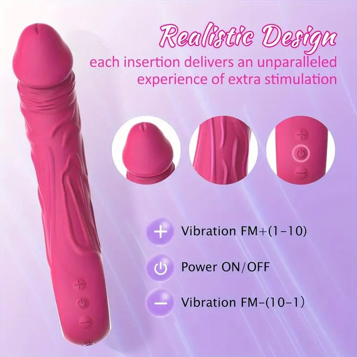 Free Shipping Realistic Vibrator Dildo For Women, Sex Toys Clitoris G Spot Anal Stimulator With 10 Powerful Vibration Mode, Anal Butt Plug Massager, Adult Toys