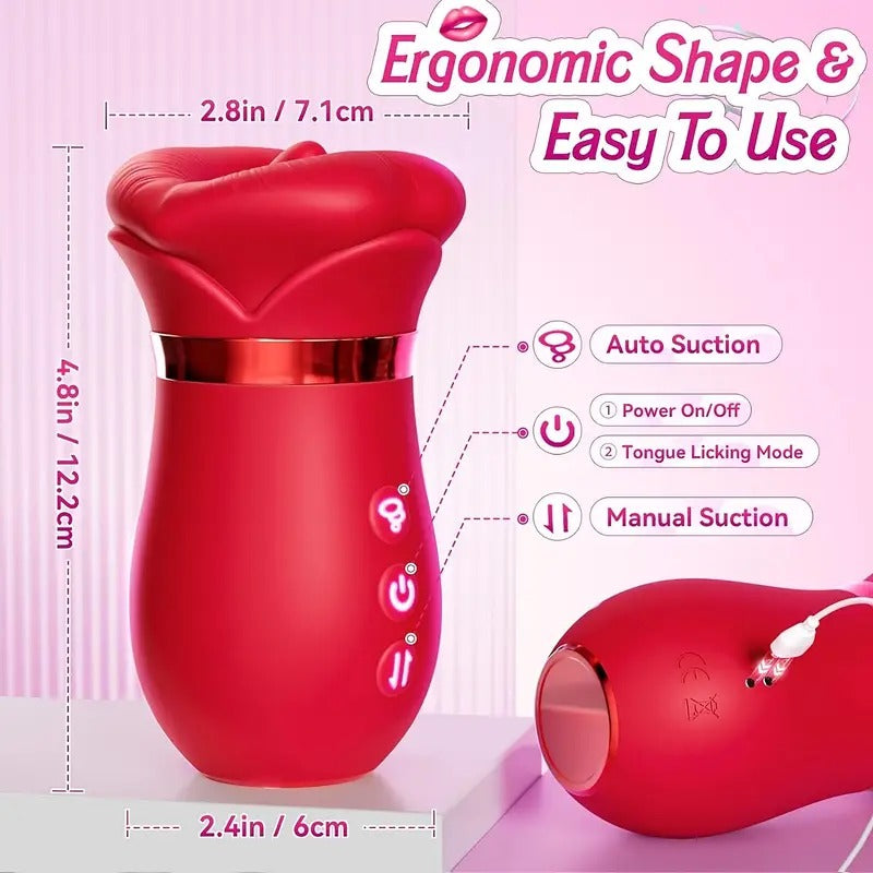 Free Shipping 10-Mode Vibrating 360° Rotating Tongue Licking G-Spot Stimulator - Adult Sex Toy for Couples