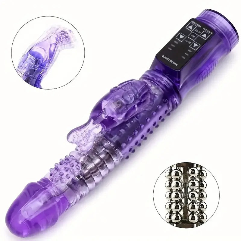 Free Shipping 12 Speeds Dual Head Rabbit Vibrator - Dildo G Spot Massager Clitoris Stimulator for Men Women Couple Sex Toy