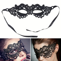 Free Shipping 1pc Black Eye Mask For Dancing, Lace Masks, Halloween Props, Half Face Masquerade Performance Fox Masks, Princess Eye Masks