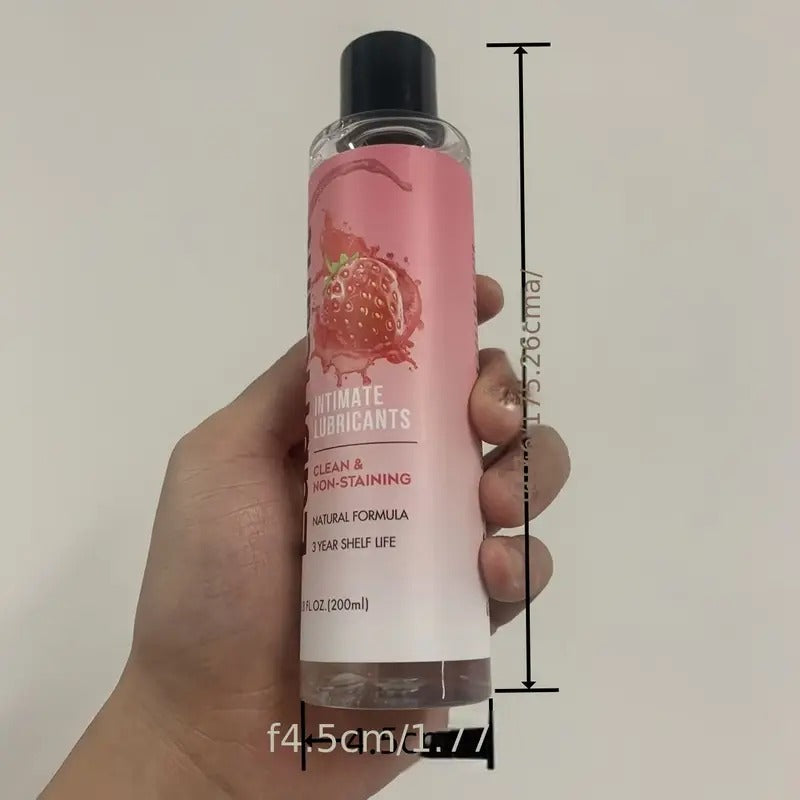 Free Shipping Strawberry Flavor Lubricant 200ml 6.8oz Strawberry Flavor Water Based Lubricant Long Lasting Water Based Lubricant For Male And Female Couples - Gentle