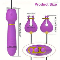 Free Shipping G-Spot Vibrator Set with 3 Stimulation Points, Stimulator Toy for Women, G-Spot and Nipple Stimulator, Vagina and Anus Stimulator, 10 Strong Vibration Modes, Adult Women Toy and Couple'S Foreplay