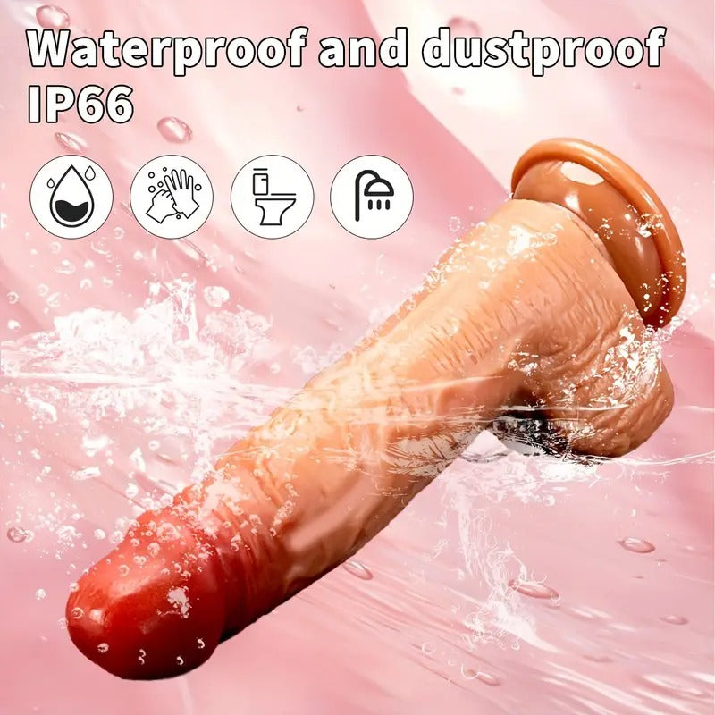 Free Shipping Artificial Dildo Telescopic Rotary Swing Dildo Liquid Silicone Remote Control Adult Toy With Suction Cup Simulated Penis Vibration Sex Toy