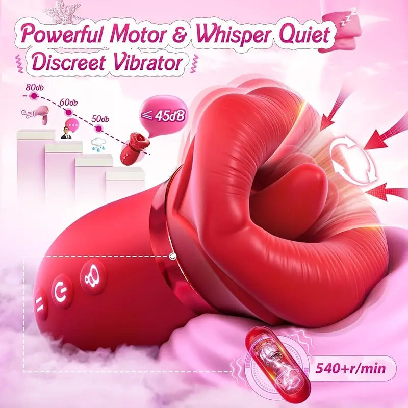 Free Shipping 10-Mode Vibrating 360° Rotating Tongue Licking G-Spot Stimulator - Adult Sex Toy for Couples