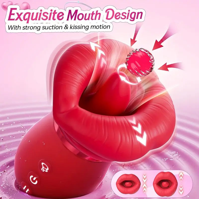 Free Shipping 10-Mode Vibrating 360° Rotating Tongue Licking G-Spot Stimulator - Adult Sex Toy for Couples