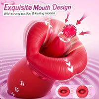 Free Shipping 10-Mode Vibrating 360° Rotating Tongue Licking G-Spot Stimulator - Adult Sex Toy for Couples