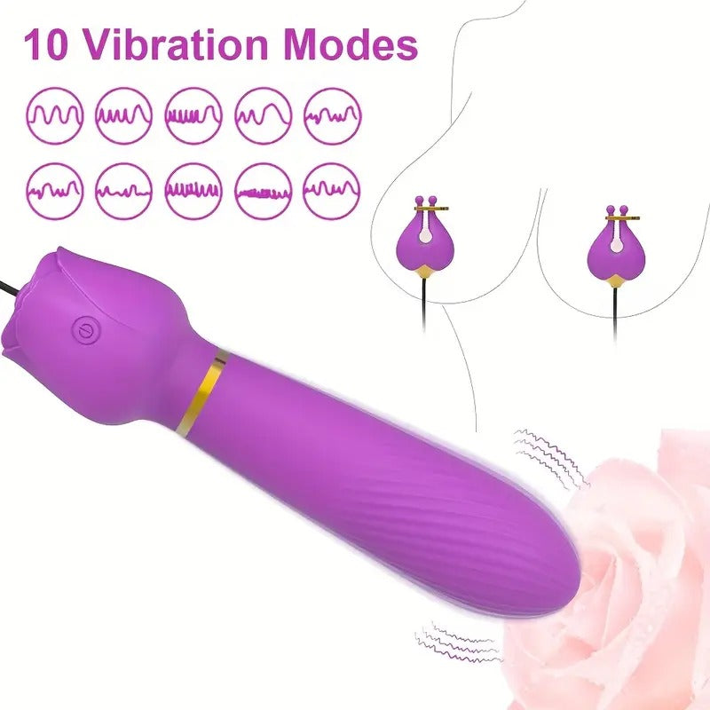 Free Shipping G-Spot Vibrator Set with 3 Stimulation Points, Stimulator Toy for Women, G-Spot and Nipple Stimulator, Vagina and Anus Stimulator, 10 Strong Vibration Modes, Adult Women Toy and Couple'S Foreplay